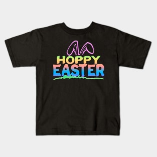 Hoppy Easter Bunny Ears Kids T-Shirt